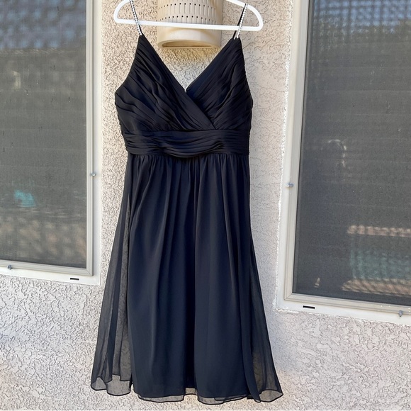 NWT Jenny Packham Dessy Group Beaded Strap Chiffon Midi Dress Size 16 JP1024 - Picture 3 of 10